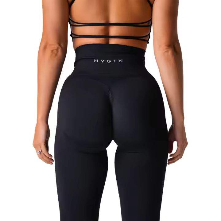 Leggings de gimnasio sin costuras NVGTN Spandex Contour 2.0 para mujeres suaves para entrenamiento fitness pantalones de yoga de cintura alta - 1