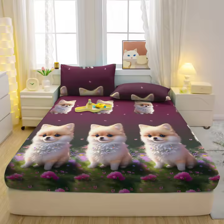 Sábana de Dibujos Animados Estilo Almohada de Cama Impreso Ropa de Cama para Dormitorio - 1