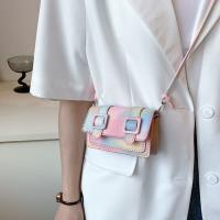 Mini bolso de mensajero pequeño con hebilla de cinturón Retro para mujer, bolso de hombro cuadrado con cadena ligera de cuero PU - details 19