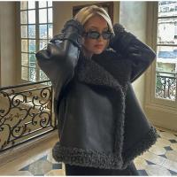 Chaqueta Larga de Lana de Oveja con Detalles de Parche Abrigo de Invierno Cálido con Cinturón y Bolsillo Moda Callejera Femenina 2024 - details 30