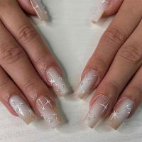 24 piezas de uñas postizas de cobertura completa para mujer, sin esmalte, para personas expertas en manicura - details 5