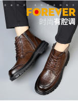 Nuevos y versátiles zapatos de cuero de terciopelo de caña alta botas cortas de moda - details 5