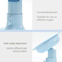 Cuenco elevado inclinado de altura ajustable para gatos, cuenco de alimentación para perros con protección para el cuello y patas altas, redondo con soporte, plato de comida para gatos para mascotas - details 5