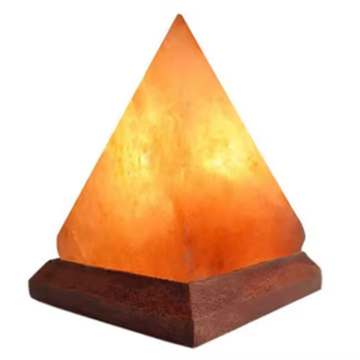 Lámpara de sal de cristal del Himalaya, Lámpara decorativa de cristal de pirámide Led USB, lámpara de atmósfera - 1
