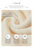 Elegante Suéter de Punto de Cachemira Cuello Falso, Manga Larga, 100% Merino, Ropa de Primavera, Top Básico - details 1