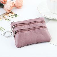 Monedero pequeño de cuero PU clásico para niña, cartera multifuncional con cremallera, monedero coreano, tarjetero - details 1