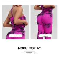 Ropa De Yoga Tie-Dye para Deportes Al Aire Libre, pantalones De chándal elásticos transpirables, Sudor Absorbente, traje De levantamiento De cadera, Alta Cintura - details 7
