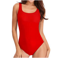 Traje de baño de una pieza para mujer, traje de baño de bloque de Color de retales, Bikini conservador Sexy - details 4