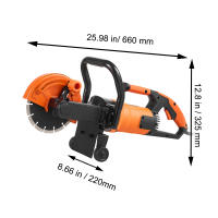 SucceBuy Sierra eléctrica para hormigón, 7 pulgadas, 2000 W, profundidad de corte de 2,5 pulgadas, húmedo/seco, para piedra, ladrillo - details 0