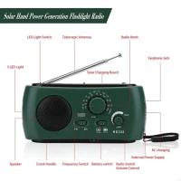 Radio de Emergencia FM G8DB Manivela con Linterna LED SOS Generación de Energía Solar y Manivela - details 3