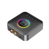 VAORLO Cool RGB Luces coloridas Transmisor receptor de audio Bluetooth 4 en 1 FM 76-108MHz 3.5MM AUX RCA USB Estéreo HIFI Adaptador inalámbrico de calidad de sonido sin pérdidas para TV PC Altavoz para automóvil Auriculares - details 21
