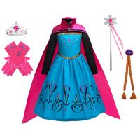 Disfraz de princesa Anna verde para niñas pequeñas, disfraz de Halloween, vestido elegante para fiesta de cumpleaños, vestido de carnaval - details 49