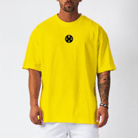 Camiseta transpirable de manga corta para entrenamiento muscular, camisa de gran tamaño con cuello redondo, secado rápido, Verano - details 10