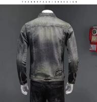 Chaqueta vaquera para hombre, chaqueta retro ajustada, chaqueta fresca y cálida a prueba de viento, ropa deportiva informal para exteriores, ropa para la temporada de primavera y otoño e invierno - details 7