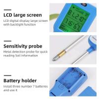 Girando 90 °   Probador 6 en 1, Fertilidad, pH, Temperatura, Humedad, Luz, Medidor de Humedad, LCD, Detector de pH, Planta, Jardín, Suelo - details 10