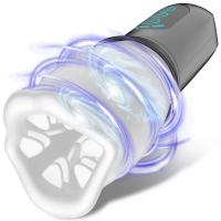 Entrenador de Placer Rotativo Automático Vibrador Oral Real para Hombres Copa de Espiral de Moción - details 8