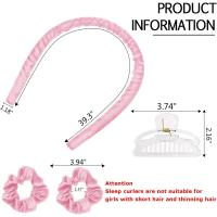 Rizador De Pelo Sin Calor, Varilla Para Rizar De Gel, Rulos Flexibles Ondas Sin Calor, rizadores De Pelo Sin Calor (Rosa) - details 2