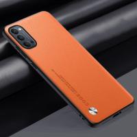 OPPO Reno 4 Pro 4Z 5G Funda de Lujo de Cuero PU con Cubierta Trasera Mate Protección de Silicona - details 11