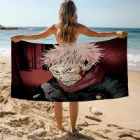 Jujutsu Kaisen-toallas de playa grandes de microfibra para baño, toalla deportiva de secado rápido para adultos, gimnasio, Spa de viaje en casa - details 9