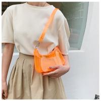 Bolso de hombro transparente de gelatina de moda, bolso de PVC de color sólido para la axila, bolso de viaje impermeable con cremallera. - details 10