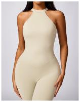 Ropa de yoga de una pieza con diseño de melocotón sin mangas, secado rápido, perfecta para pilates y fiess Fabricado en China - details 22