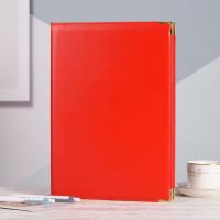 Carpeta de acuerdo A4 de cuero PU, protector sin inserciones, cubierta de certificado y diploma, bordes reforzados multifuncionales - details 9