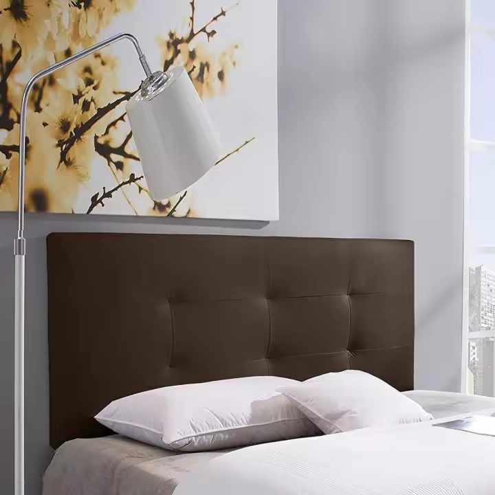140x60 cm Blanco, para cama de 135 cm, acolchado con espuma, 8 cm de grosor, incluye herrajes - 1