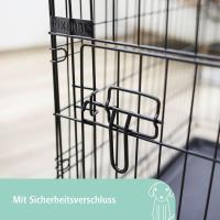 KERBL PET Jaula para Transporte, Plegable, Negro, 76 x 54 x 64 cm, 2 Puertas - details 3