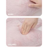 Almohada de Sofá Rosa con Lazo Simple Soporte de Cintura Suave y Cómodo para Oficina y Dormitorio - details 7
