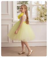 Vestido de fiesta amarillo para niñas de 3 a 12 años, vestidos de cumpleaños morados de 7-8 años, vestido de novia de flores rosas de princesa de presentador de 6 años - details 5