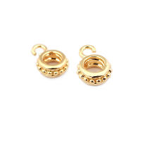 Círculo redondo de latón de Color dorado de 18K, pulseras con agujeros grandes, collares de cuentas, colgantes, conectores, suministros para fabricación de joyas - details 39