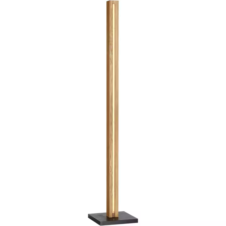 Lámpara de Pie LED de Madera Regulable Luz Blanca Cálida de 3000K, 800 Lúmenes, con Interruptor de Pie, Función de Memoria, Estilo Vintage para Sala de Estar, Dormitorio y Oficina - 1