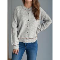Ropa de mujer elegante de punto suelto con cuello redondo y manga larga a la moda para primavera y otoño - details 1