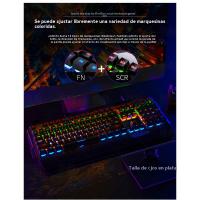 K100 Metal Verdadero Teclado Mecánico Pomo Reposamanos Gaming Eje Cian Cableado USB - details 14