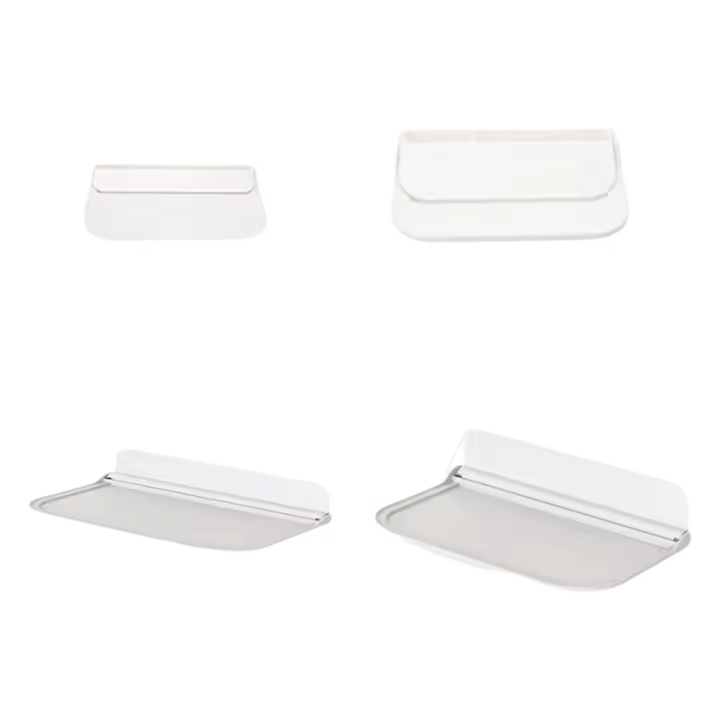 Nuevo estante plegable de pared sin perforaciones, montado en la pared, estante flotante de plástico para el hogar y el baño, soporte. - 1