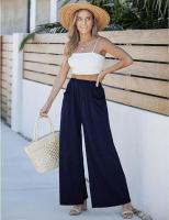 Pantalones de verano para mujer con cintura elástica, bolsillos, estilo chic y elegante - details 6