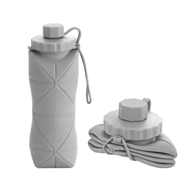 Taza plegable de silicona Creative Taza expandible portátil para Exterior Botella de Agua Deportiva Taza de viaje Taza de mano - 1