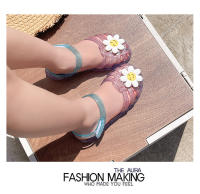 Sandalias de niña con flores, zapatos de gelatina tejida para bebé de 3 a 9 años - details 30