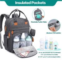 Mochila GRANDE para cambiar pañales, bolso multifuncional para bebé con cambiador portátil - details 2