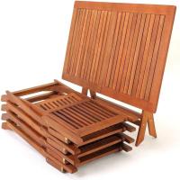 Juego de Muebles de Jardín Confort Madera Comedor Plegable 5 Pzas Exterior Patio Terraza 120x70x75cm - details 7