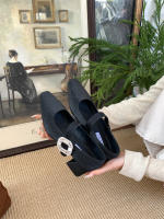 Temperamento francés diamantes de imitación tacón grueso tacones altos zapatos individuales nueva brisa de noche con falda zapatos Mary Jane - details 3