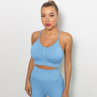 Nessaj-Sujetador deportivo sin costuras, camisola de yoga, fitness, entrenamiento, antivibración, con almohadilla, ropa de gimnasio - details 18