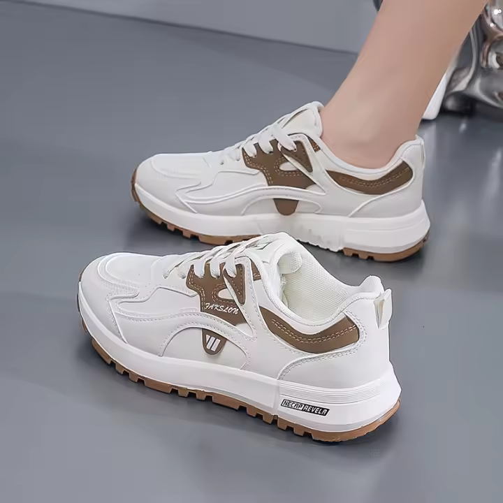 Nuevas zapatillas deportivas informales, transpirables, ligeras y versátiles con suela gruesa para mujer - 1