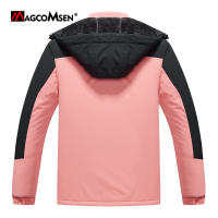MAGCOMSEN-Chaqueta de esquí impermeable para mujer, abrigo de nieve con aislamiento, cálido, a prueba de viento, con capucha, forrado de lana, Invierno - details 18