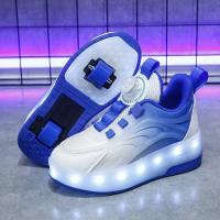 Zapatillas de deporte informales luminosas recargables por USB para niños y niñas, rueda de luz LED, patines deportivos para exteriores - details 7