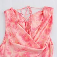 Ropa de mujer de estilo europeo y americano, seda de moda satén textura impresión suelta vestido casual 9878147 - details 9