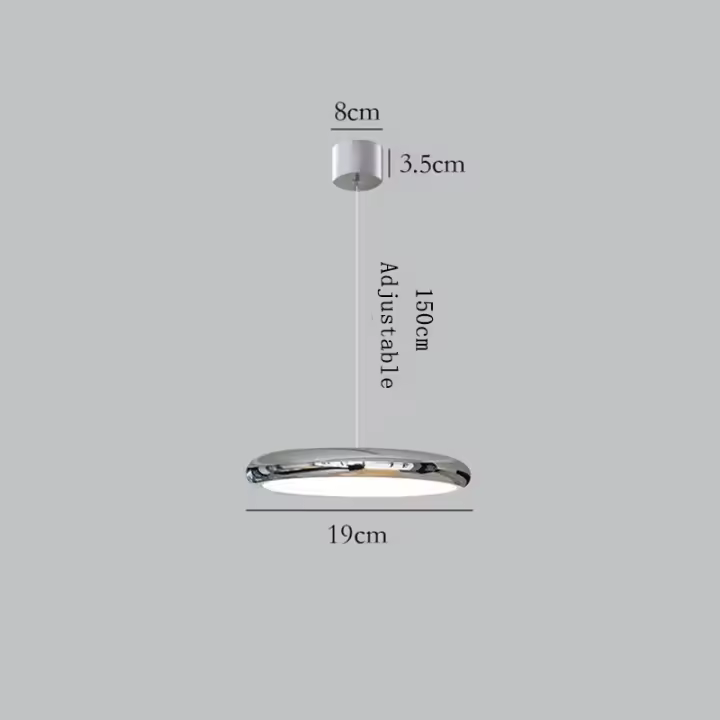 Luz colgante LED minimalista moderna, candelabro de mesa de oficina, Bar, mostrador, luz colgante redonda nórdica, luz de comedor - 1
