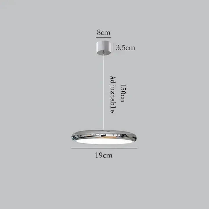 Luz colgante LED minimalista moderna, candelabro de mesa de oficina, Bar, mostrador, luz colgante redonda nórdica, luz de comedor - 1