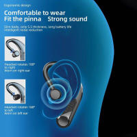 Auriculares inalámbricos con Bluetooth 5,2, dispositivo de audio giratorio de 180 °, con cancelación de ruido, pantalla LED, modo de espera largo, con micrófono, para música, para todos los teléfonos inteligentes - details 5