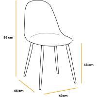 Pack de 2 sillas de Comedor, diseño nórdico con Asiento Acolchado y Respaldo ergonómico - details 27